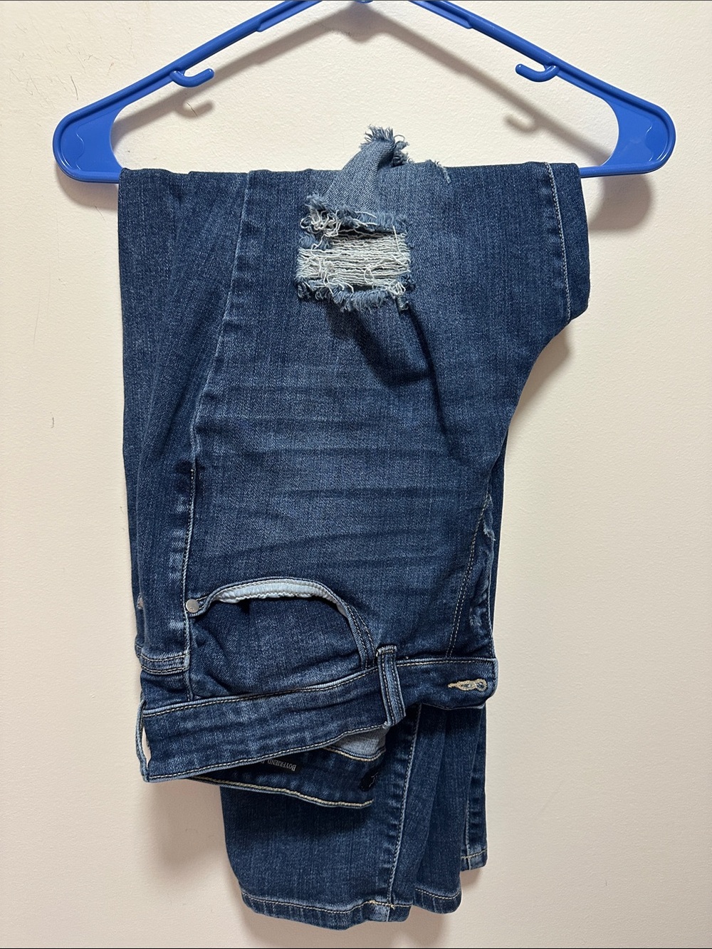 Judy Blue Distressed Dark Blue Skinny Jeans